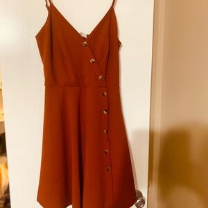 Purple Snow Terracotta Button-Up Dress